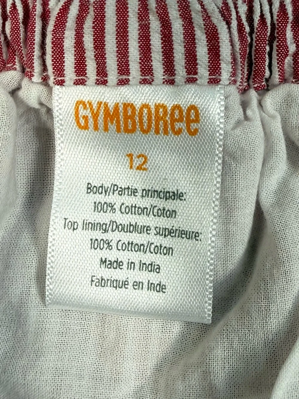 GYMBOREE Girls Americana Stars Stripes Seersucker Halter Dress 12 Patriotic USA